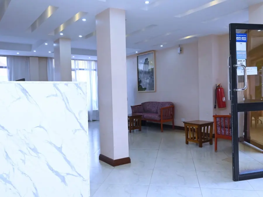 Reception and lounge at Whirlspring Hotel